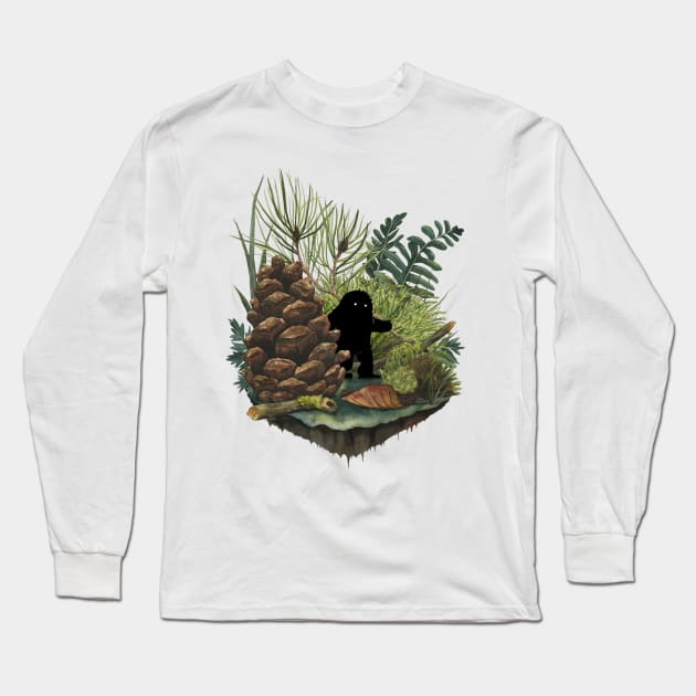 Tiny Sasquatch Long Sleeve T-Shirt by littleclyde